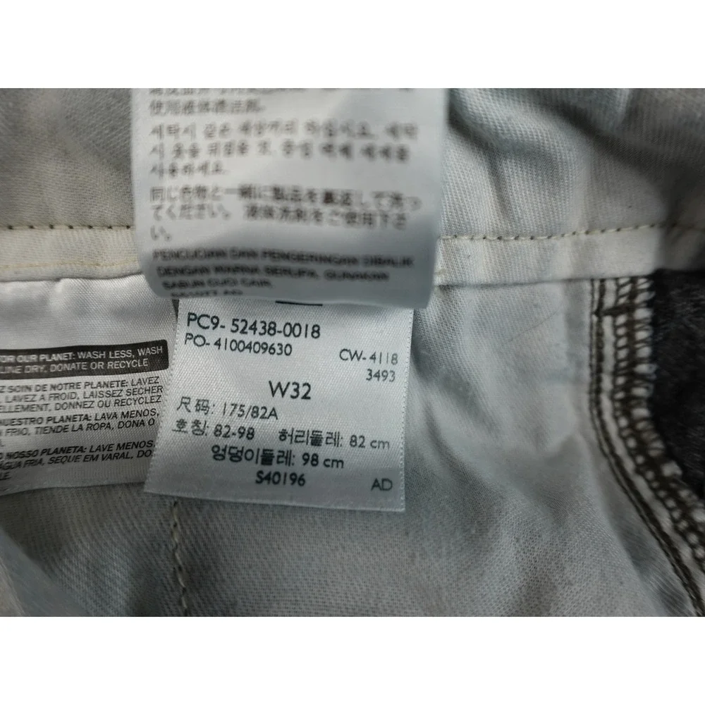Levi's‎ Linen Blend Shorts Mens 32 Charcoal Gray Heathered 52438-0018